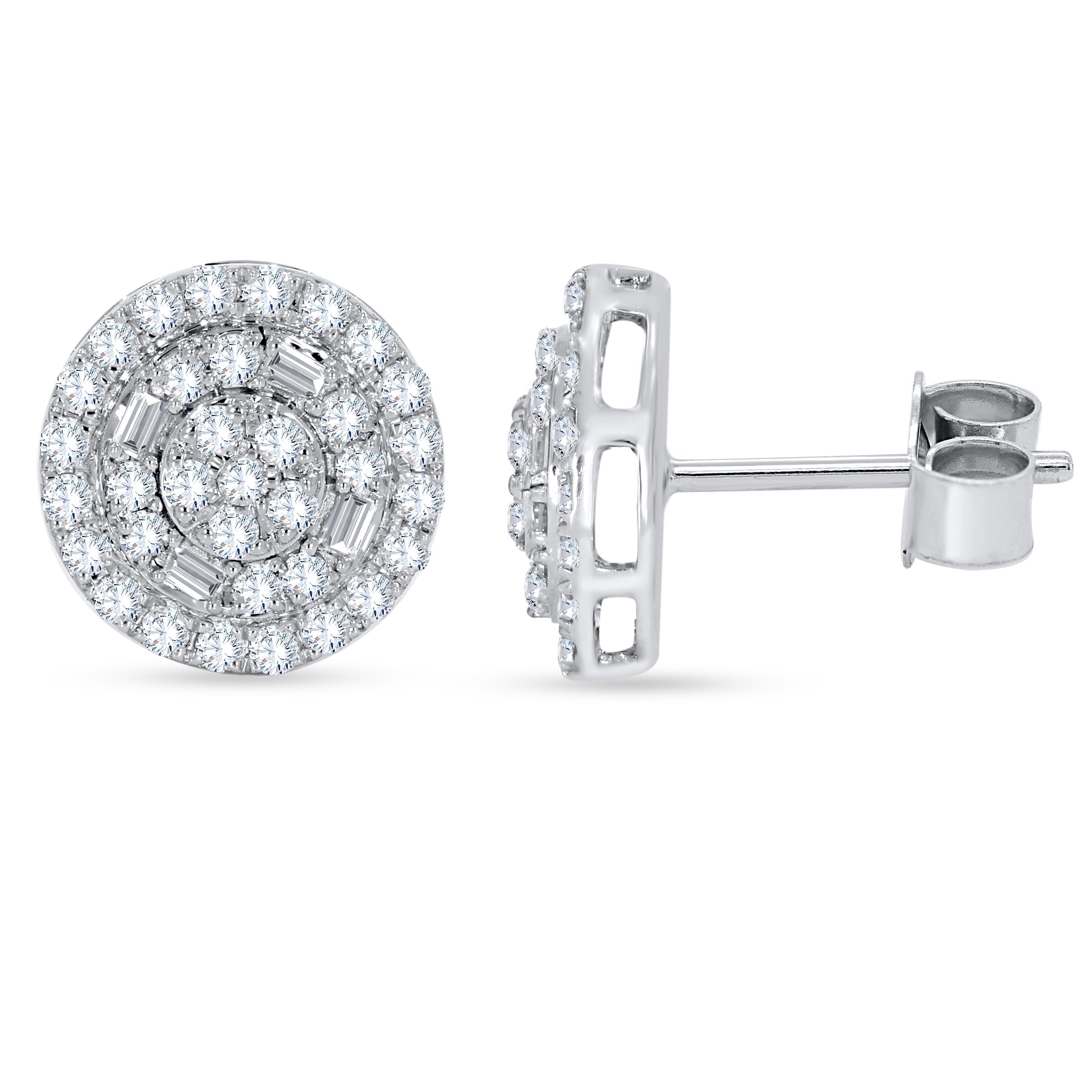 14K White Gold Multi-Shape Diamond Earring, 0.78 CT, fine jewellery by Luster d'Anvers, Antwerp