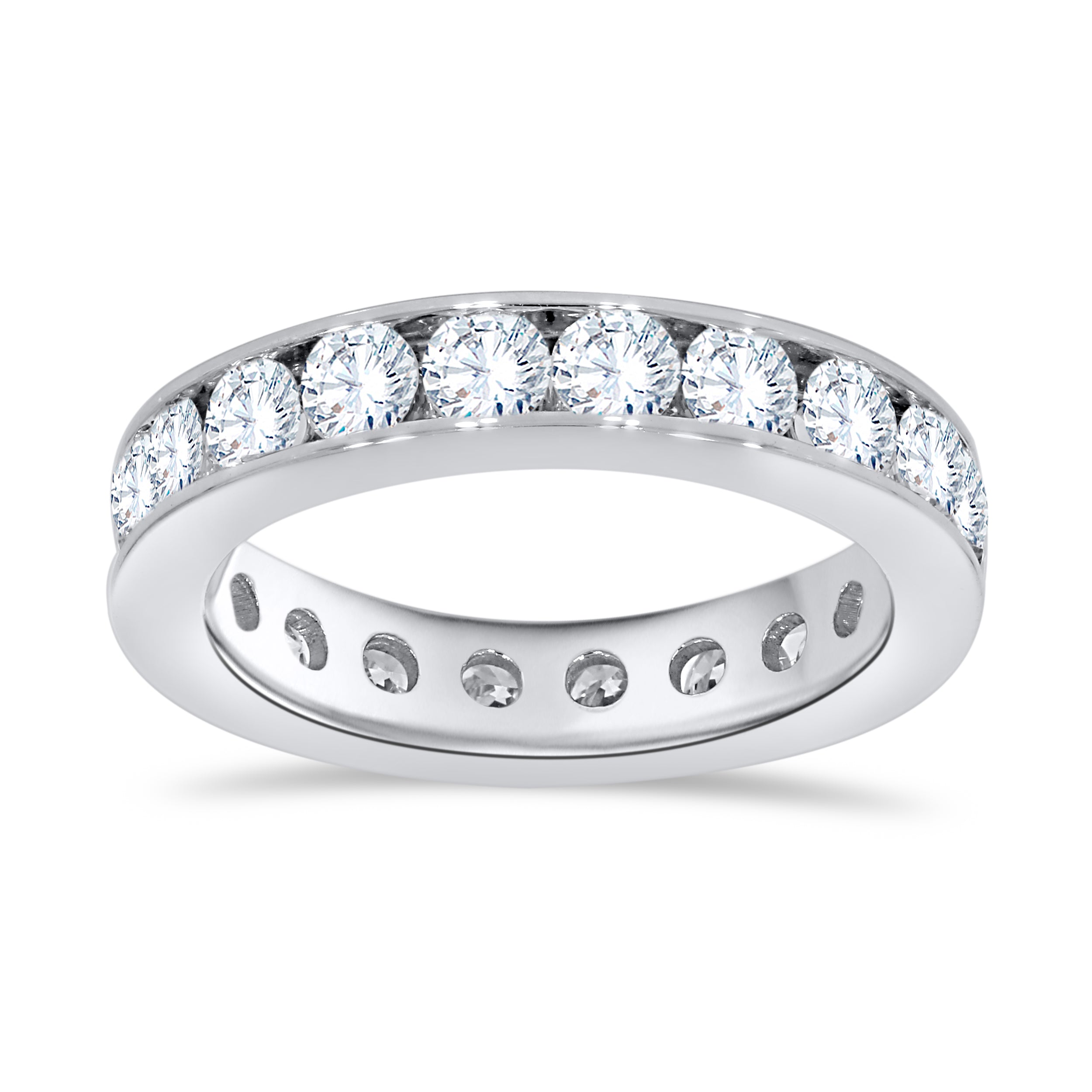 14K White Gold Round Cut Diamond Ring, 1.24 CT, fine jewellery by Luster d'Anvers, Antwerp