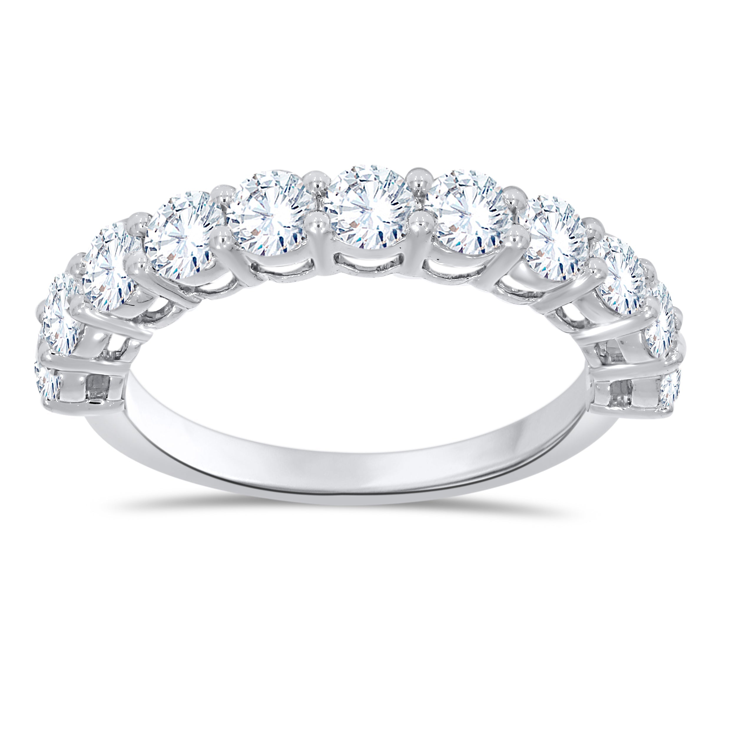 14K White Gold Round Cut Diamond Ring, 1.61 CT, fine jewellery by Luster d'Anvers, Antwerp