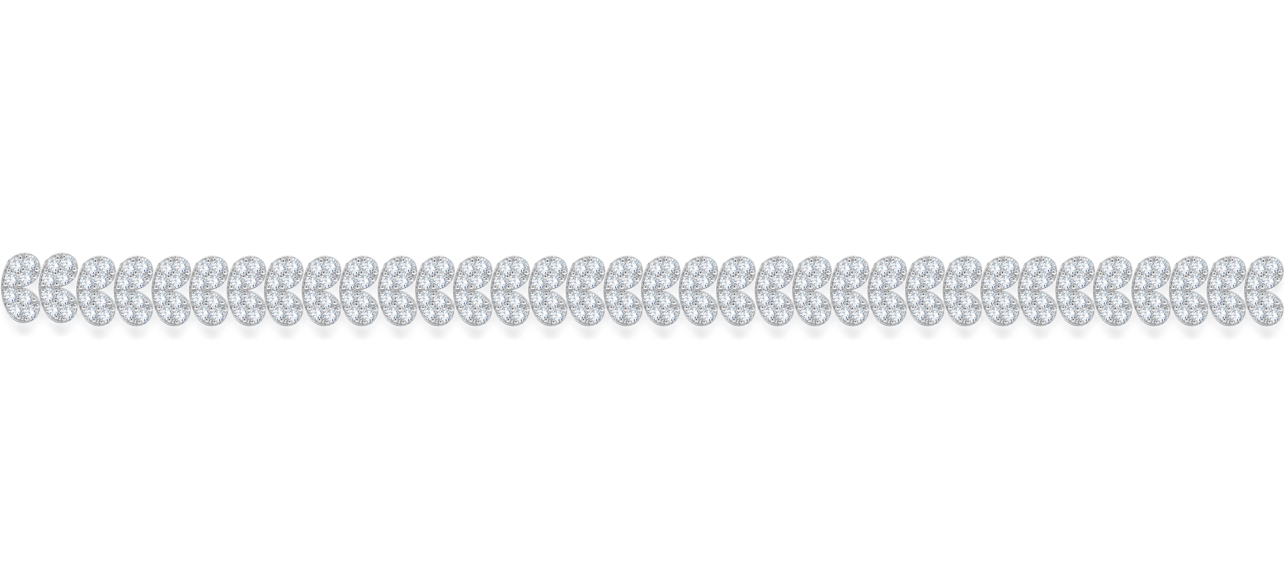 10K White Gold Round Cut Lab-Grown Diamond Bracelet – 4.82 CT, fine jewellery by Luster d'Anvers, Antwerp