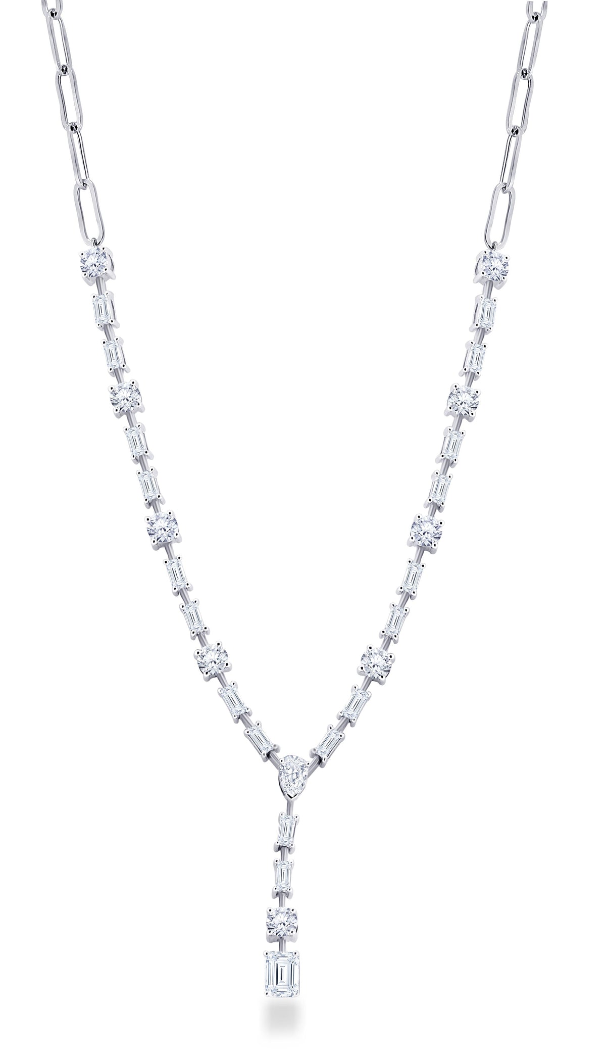 14K Gold Multi-Shape Diamond Necklace, 3.96 CT, fine jewellery by Luster d'Anvers, Antwerp