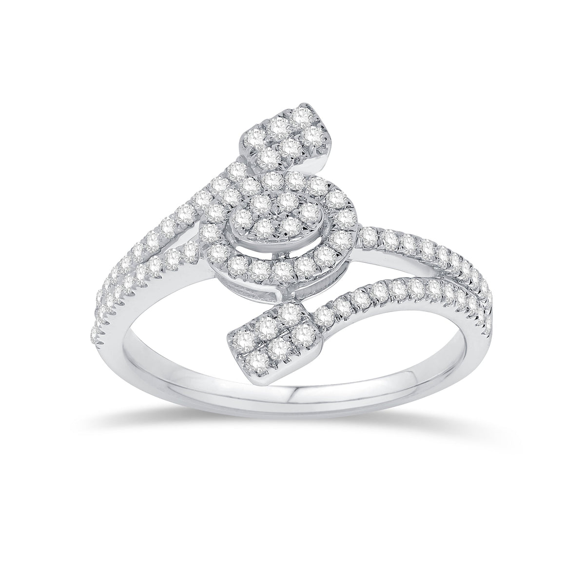 14K White Gold Lab-Grown Round Cut Diamond Ring, 0.52 CT, fine jewellery by Luster d'Anvers, Antwerp