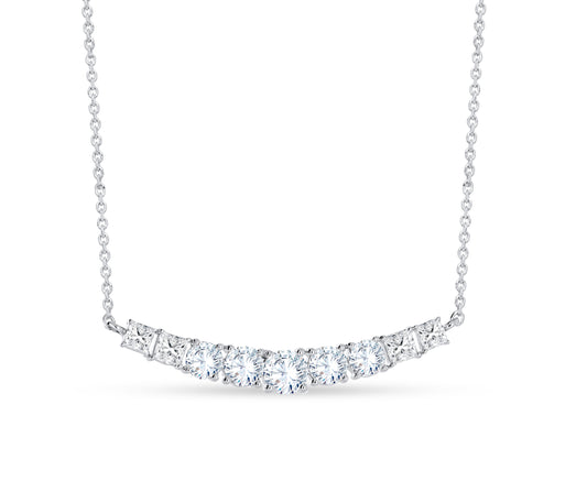 14K White Gold Multi-Shape Diamond Necklace, 1.83 CT, fine jewellery by Luster d'Anvers, Antwerp