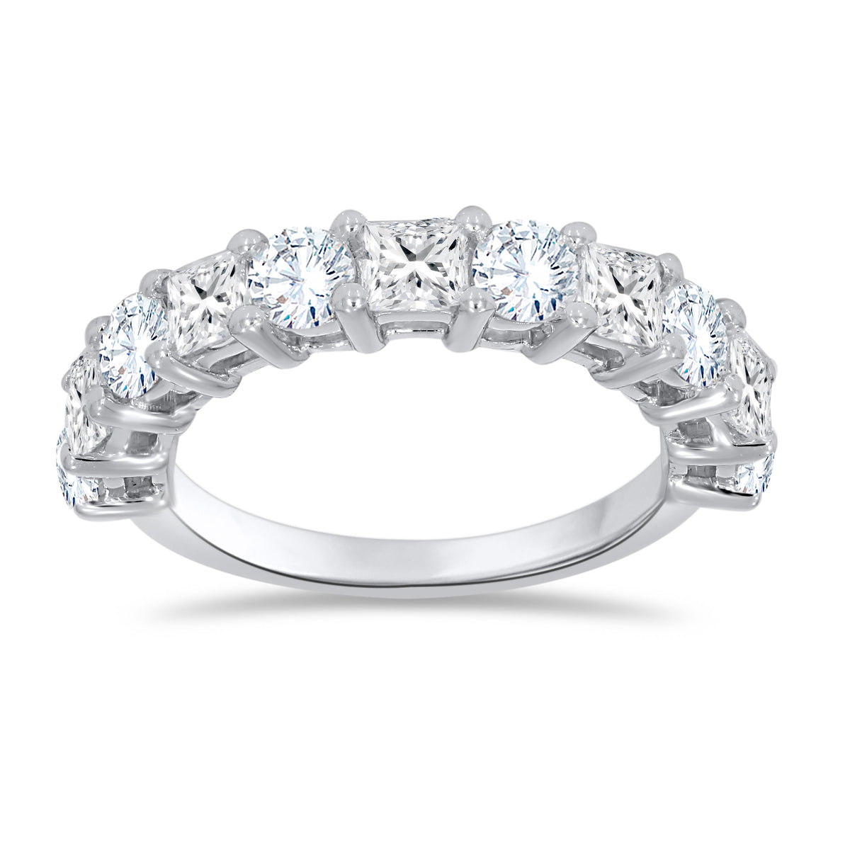 14K White Gold Multi-Shape Diamond Ring, 2.57 CT, fine jewellery by Luster d'Anvers, Antwerp