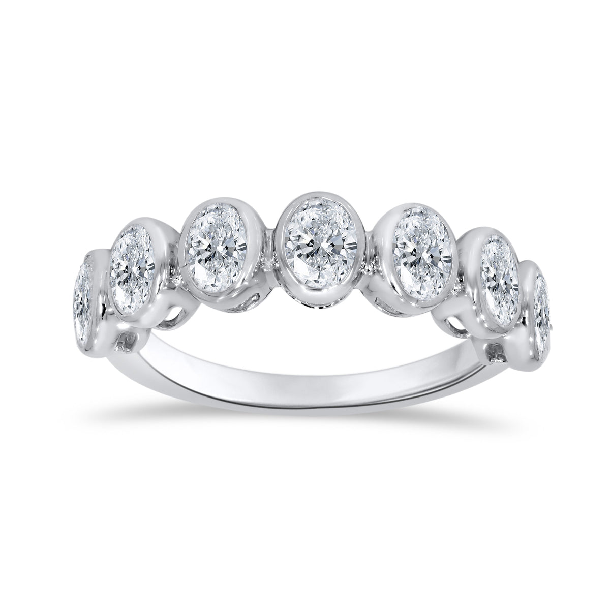 14K White Gold Oval Cut Diamond Ring, 1.72 CT, fine jewellery by Luster d'Anvers, Antwerp