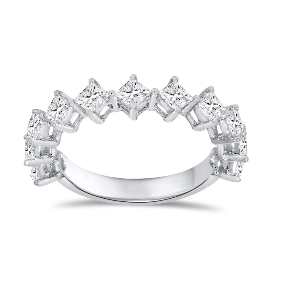 14K White Gold Princess Cut Diamond Ring, 1.45 CT, fine jewellery by Luster d'Anvers, Antwerp