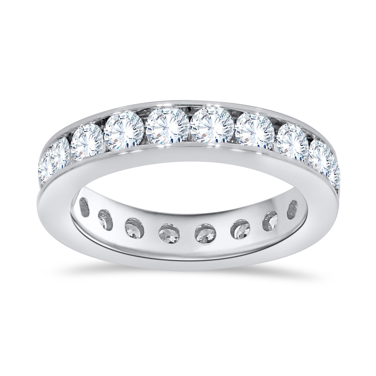 14K White Gold Round Cut Diamond Ring, 1.24 CT, fine jewellery by Luster d'Anvers, Antwerp