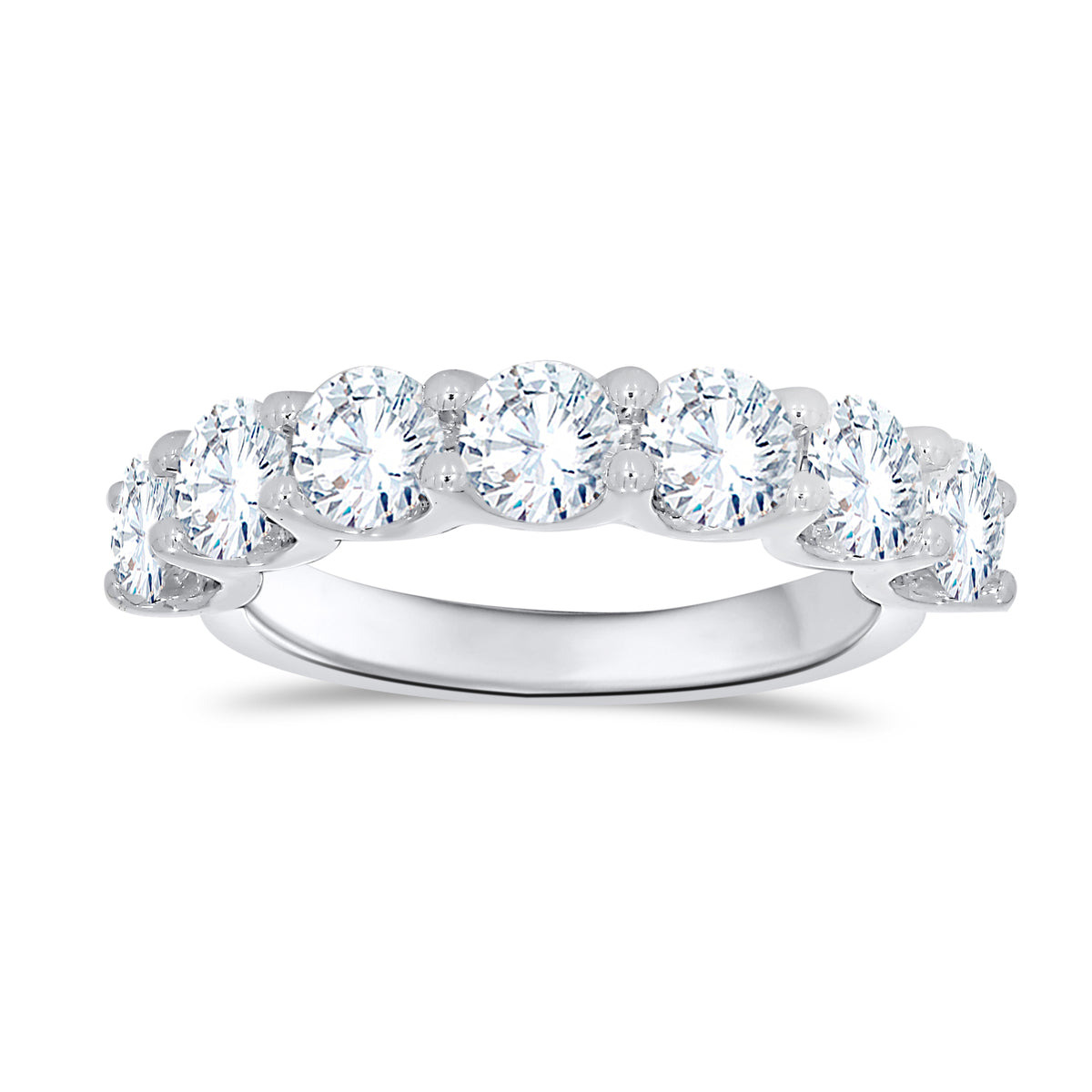 14K White Gold Round Cut Diamond Ring, 2.30 CT, fine jewellery by Luster d'Anvers, Antwerp