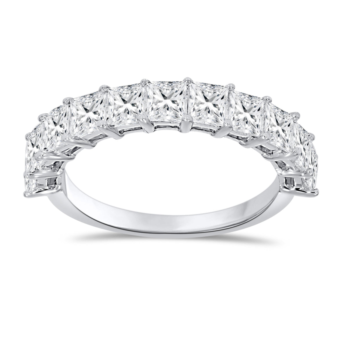 14K White Gold Round Cut Diamond Ring, 2.66 CT, fine jewellery by Luster d'Anvers, Antwerp