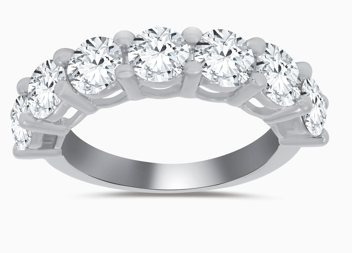 14K White Gold Round Cut Diamond Ring, 3.62 CT, fine jewellery by Luster d'Anvers, Antwerp