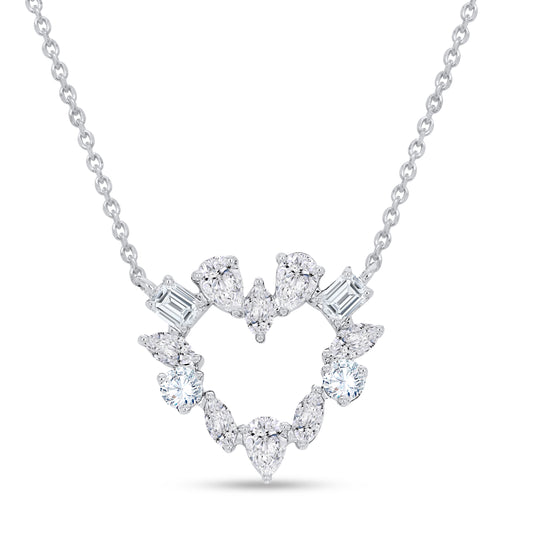 14K Yellow Gold Multi-Shape Diamond Necklace, 0.87 CT, fine jewellery by Luster d'Anvers, Antwerp