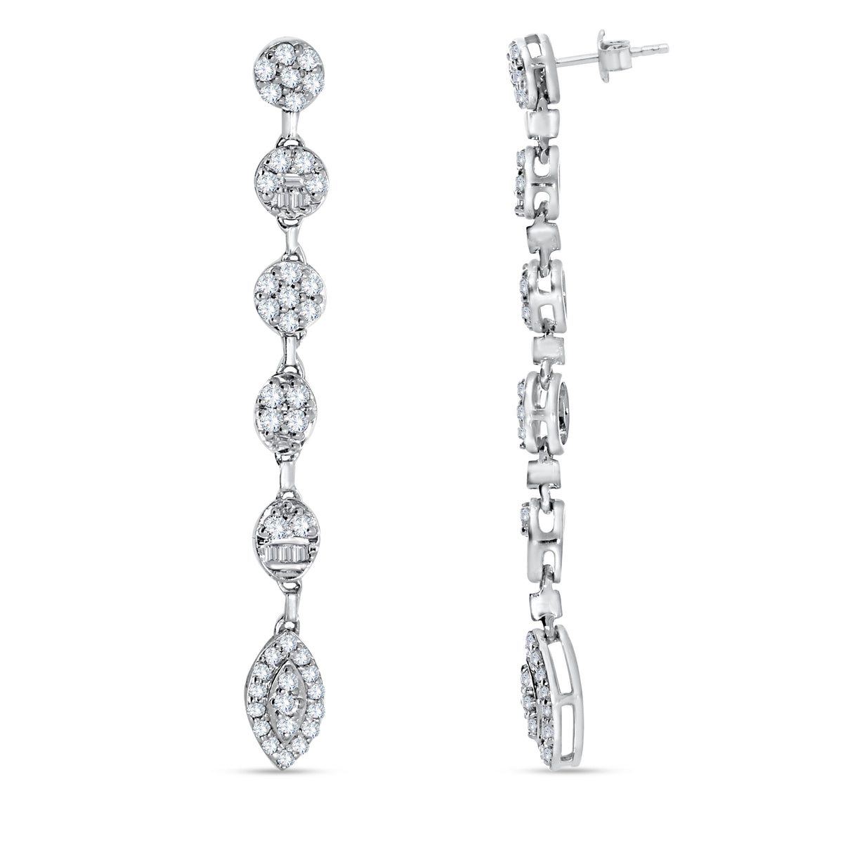 14K Yellow Gold Round Cut Diamond Earring, 0.76 CT, fine jewellery by Luster d'Anvers, Antwerp