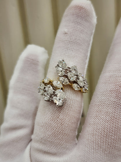 Two-tone gold Multi-Shape Diamond Ring – 2.64 CT