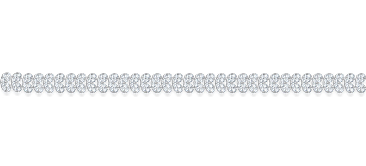 10K White Gold Round Cut Lab-Grown Diamond Bracelet – 4.82 CT, fine jewellery by Luster d'Anvers, Antwerp