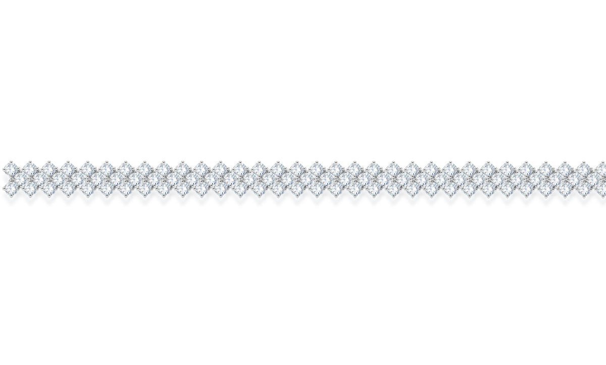 10K White Gold Round Cut Lab-Grown Diamond Bracelet – 4.63 CT, fine jewellery by Luster d'Anvers, Antwerp