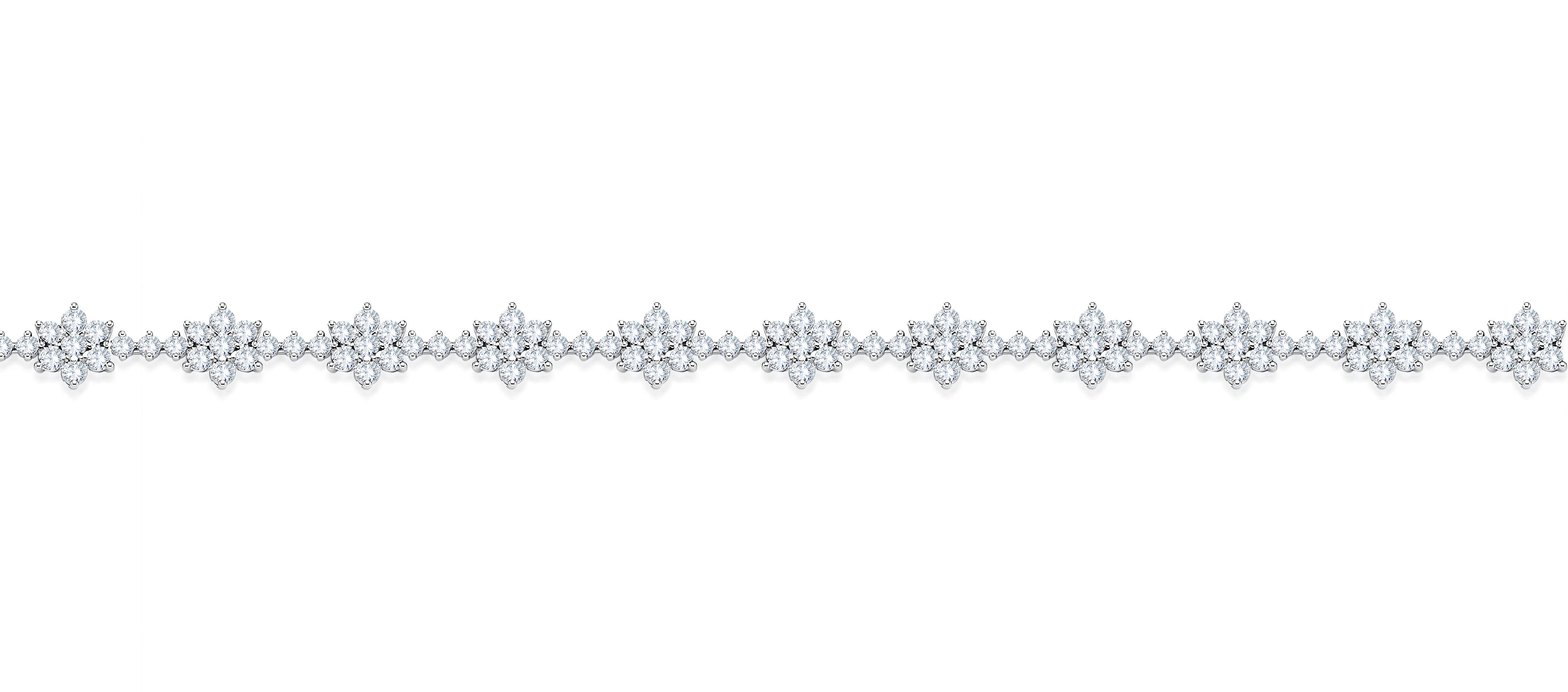 10K White Gold Round Cut Lab-Grown Diamond Bracelet – 5.44 CT, fine jewellery by Luster d'Anvers, Antwerp