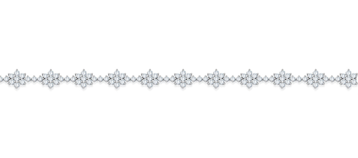 10K White Gold Round Cut Lab-Grown Diamond Bracelet – 5.44 CT, fine jewellery by Luster d'Anvers, Antwerp