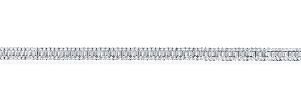 10K White Gold Round Cut Lab-Grown Diamond Bracelet – 6.59 CT, fine jewellery by Luster d'Anvers, Antwerp