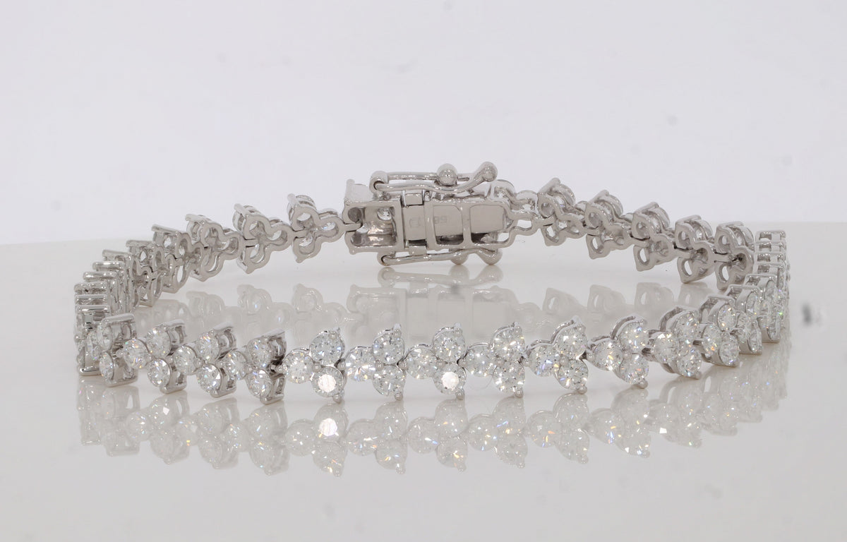 14K White Gold Multi-Shape Lab-Grown Diamond Bracelet – 5.78 CT, fine jewellery by Luster d'Anvers, Antwerp