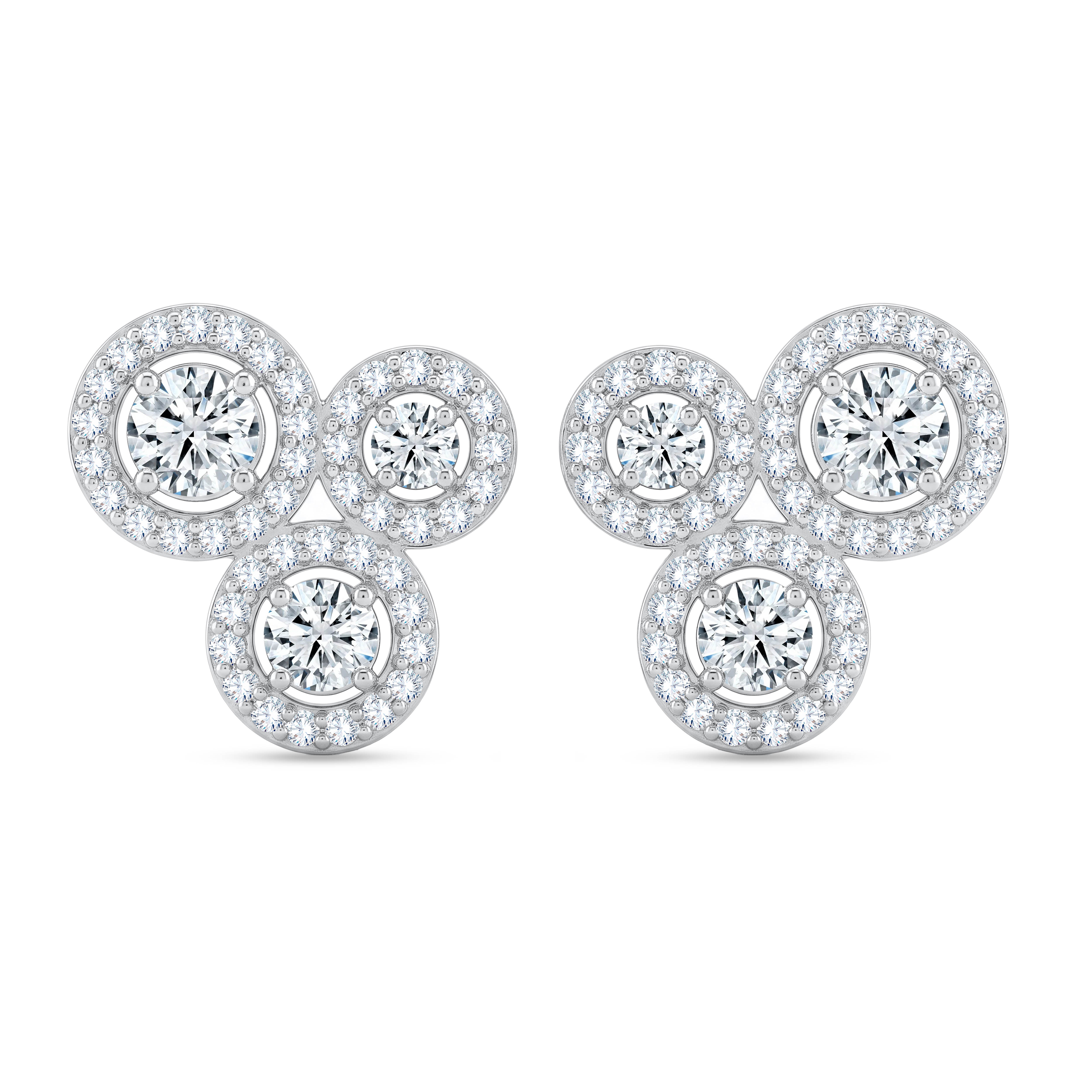 14K Yellow Gold Round Cut Lab-Grown Diamond Earrings – 2.38 CT, fine jewellery by Luster d'Anvers, Antwerp