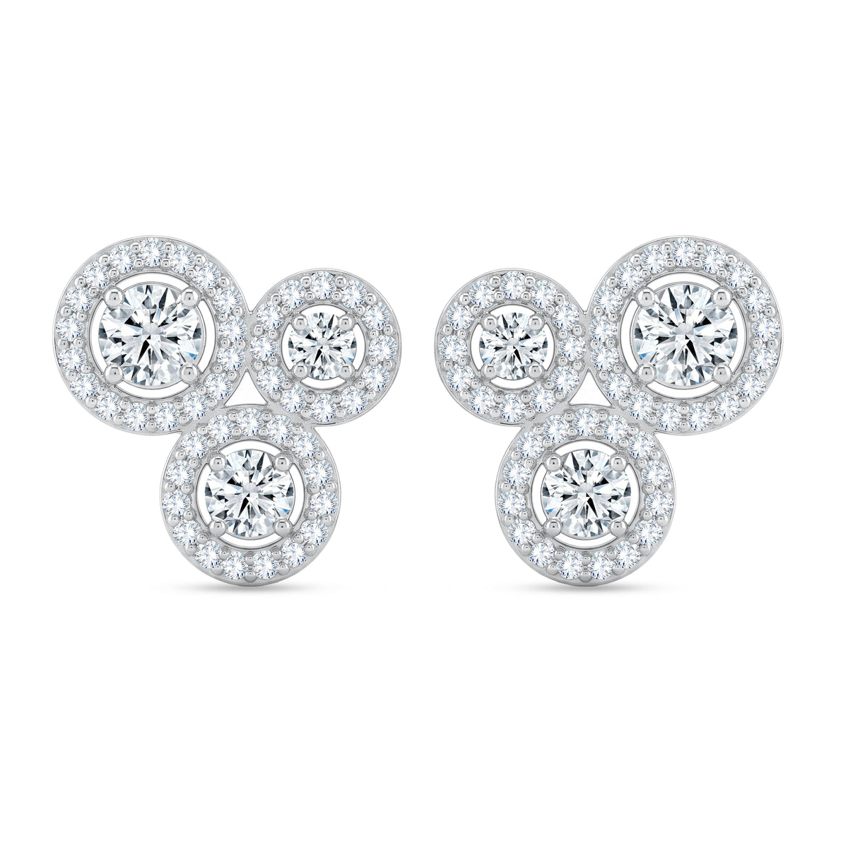 14K Yellow Gold Round Cut Lab-Grown Diamond Earrings – 2.38 CT, fine jewellery by Luster d'Anvers, Antwerp