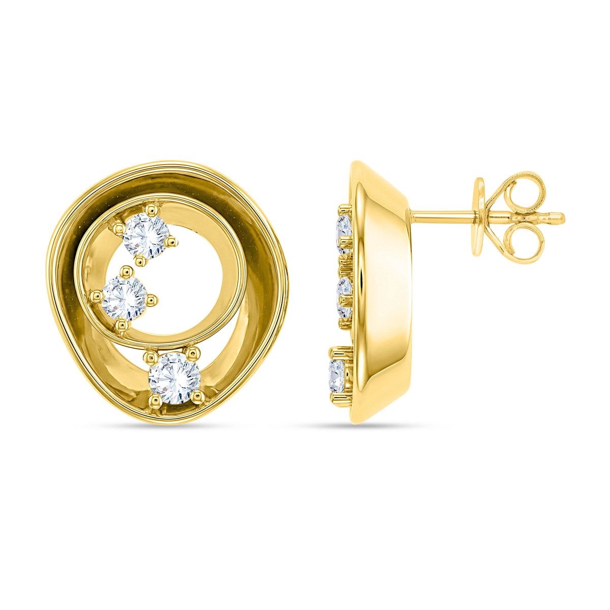 14K White Gold Round Cut Lab-Grown Diamond Earrings – 0.82 CT, fine jewellery by Luster d'Anvers, Antwerp