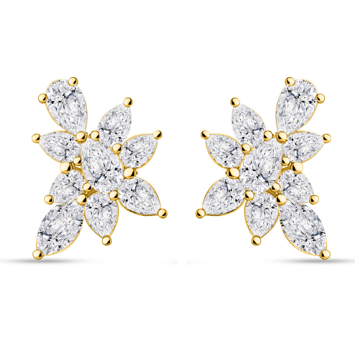 14K White Gold Marquise Cut Lab-Grown Diamond Earrings – 4.29 CT, fine jewellery by Luster d'Anvers, Antwerp