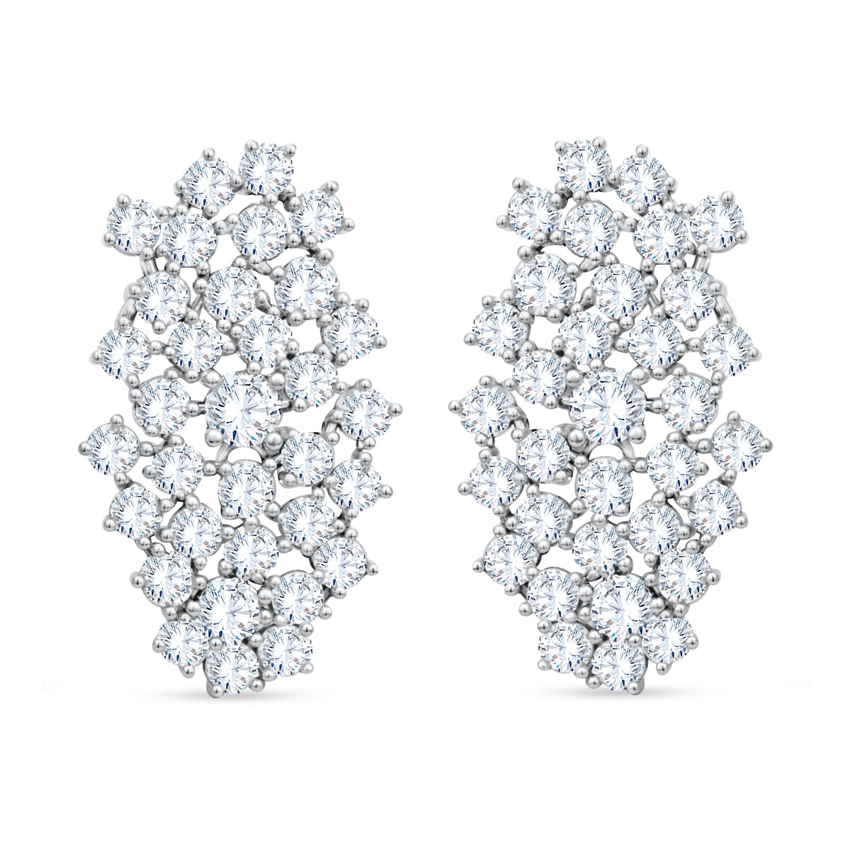 14K White Gold Multi-Shape Lab-Grown Diamond Earrings – 1.89 CT, fine jewellery by Luster d'Anvers, Antwerp