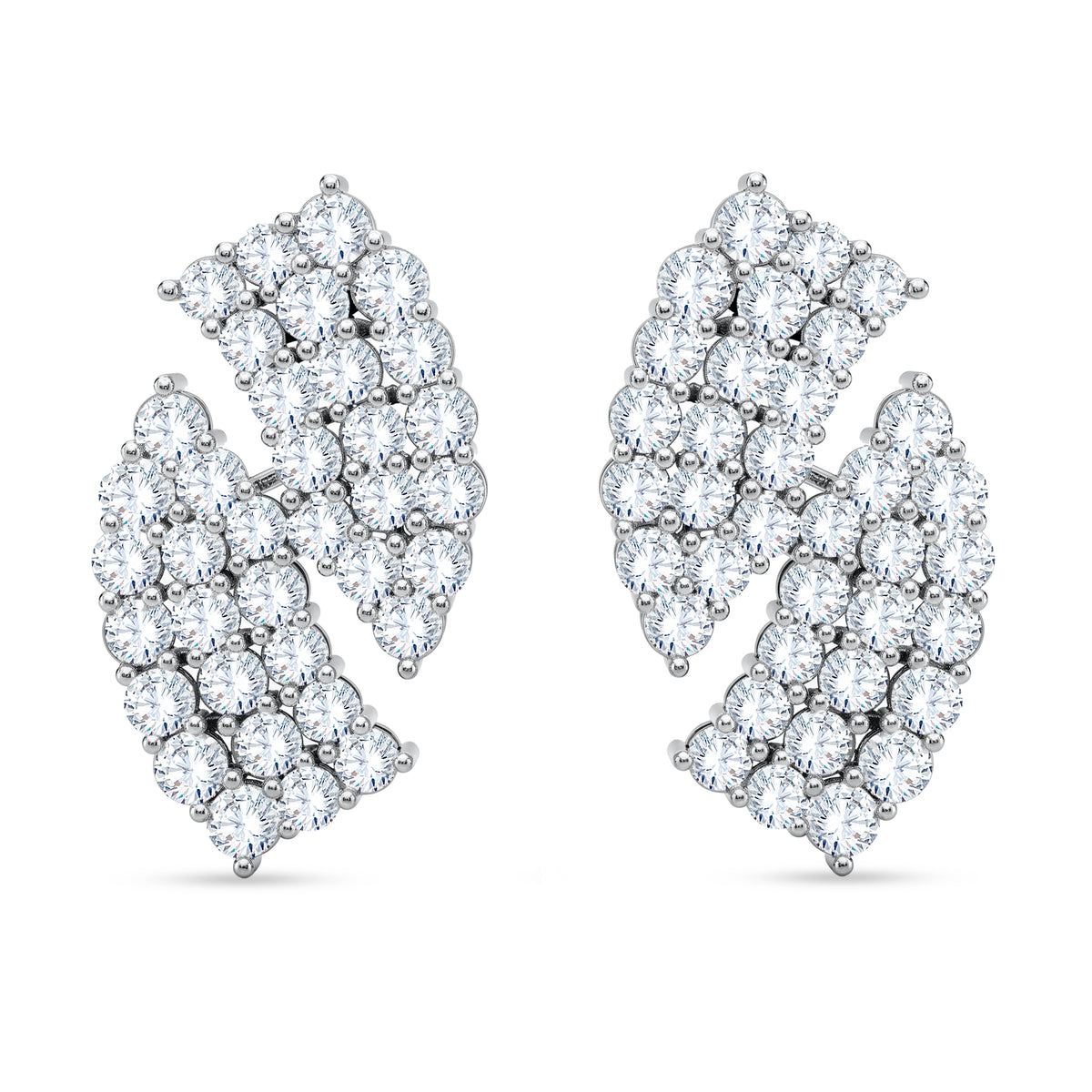 10K White Gold Multi-Shape Lab-Grown Diamond Earrings – 3.31 CT, fine jewellery by Luster d'Anvers, Antwerp