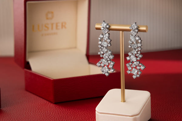 Luster D'Anvers diamond drop earring collection - Antwerp fine jewellery