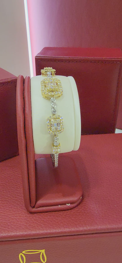 10K White Gold Multi-Shape Lab-Grown Diamond Bracelet – 2.81 CT