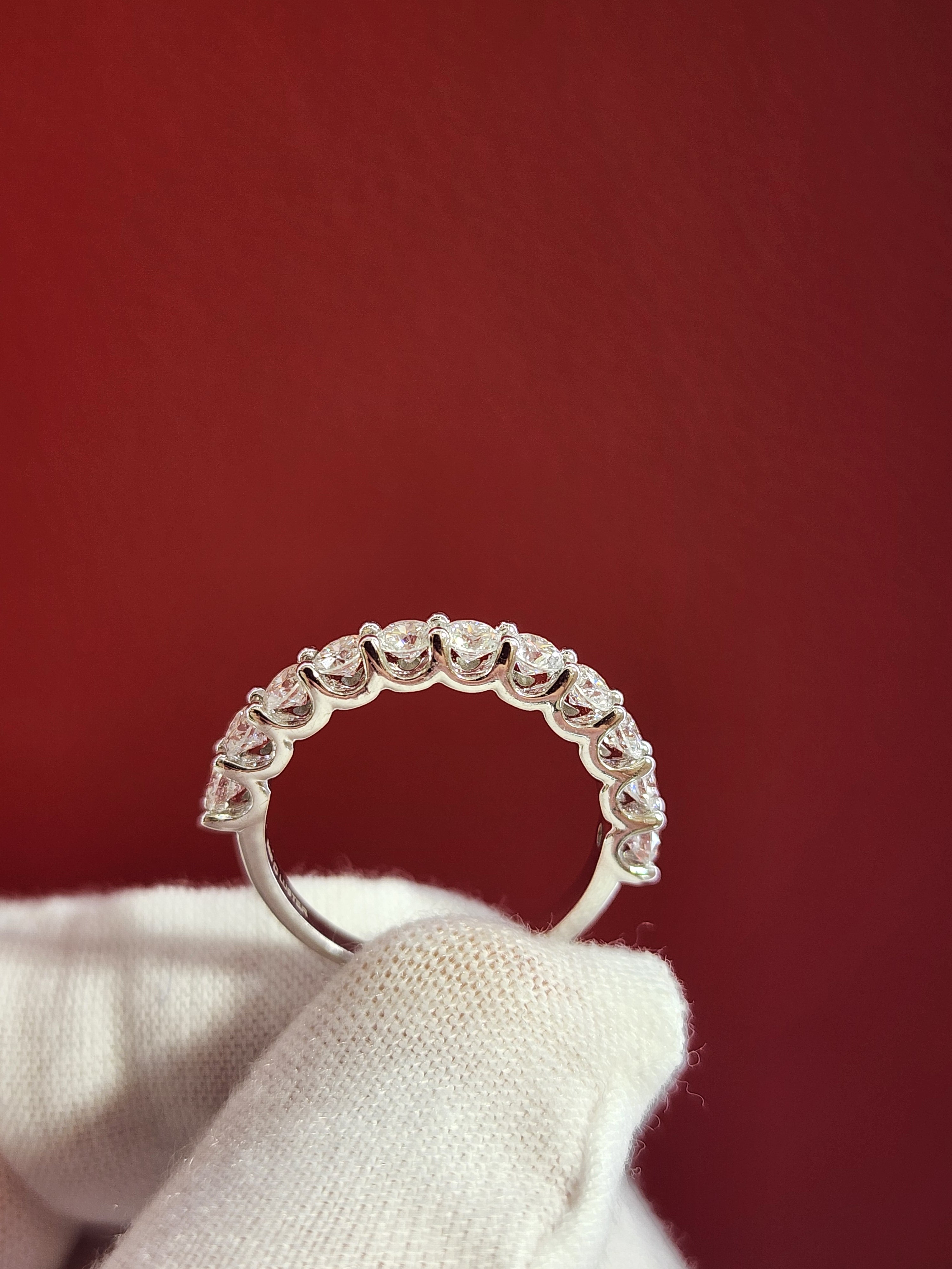 14K White Gold Round Cut Lab-Grown Diamond Ring – 1.19 CT