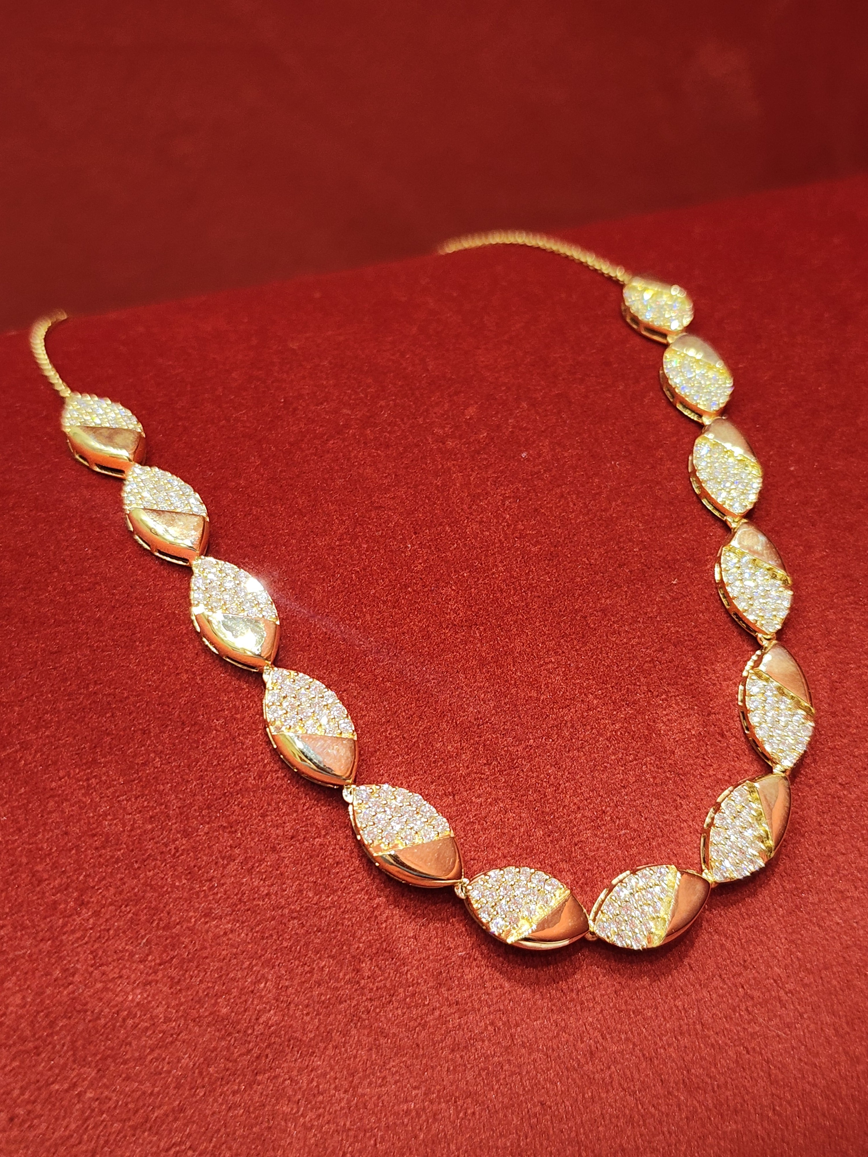 14K Yellow Gold Marquise Cut Lab-Grown Diamond Necklace – 2.4 CT